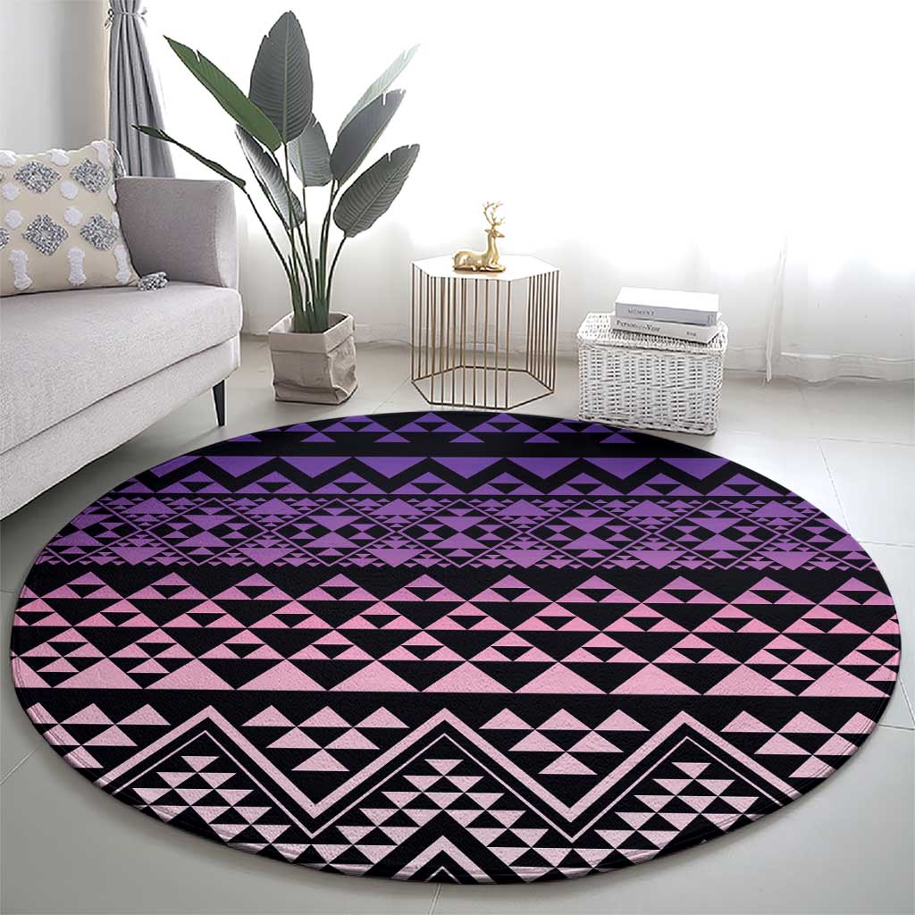 Maori Niho Taniwha Te Wheiao Round Carpet Waiporoporo - Aussie Hoodie