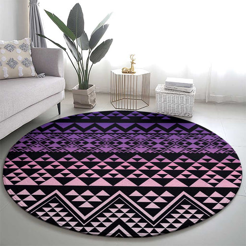 Maori Niho Taniwha Te Wheiao Round Carpet Waiporoporo - Aussie Hoodie