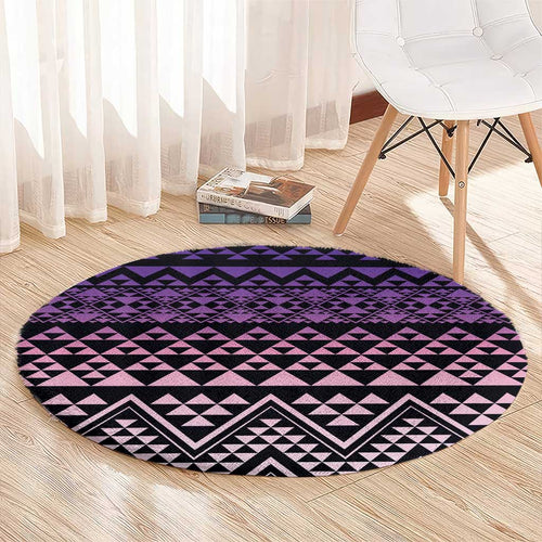 Maori Niho Taniwha Te Wheiao Round Carpet Waiporoporo - Aussie Hoodie