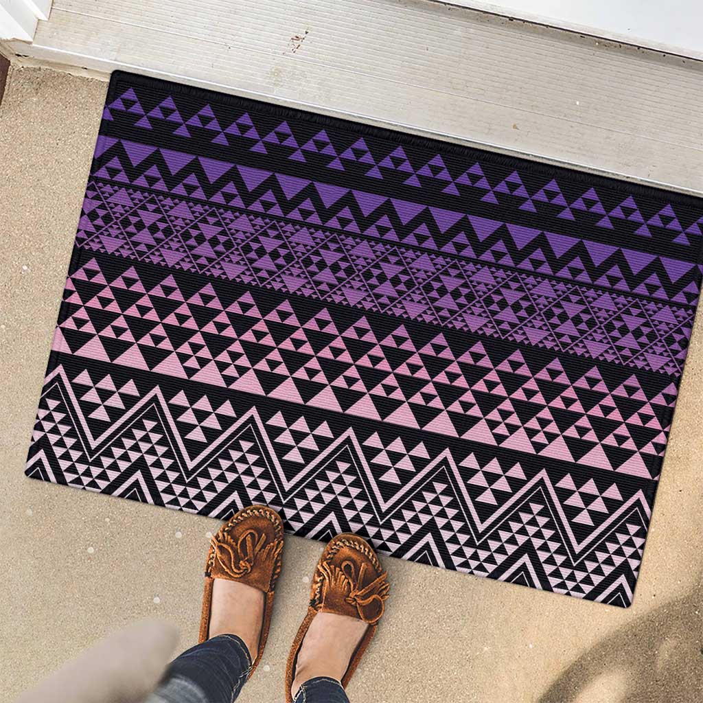 Maori Niho Taniwha Te Wheiao Rubber Doormat Waiporoporo - Aussie Hoodie