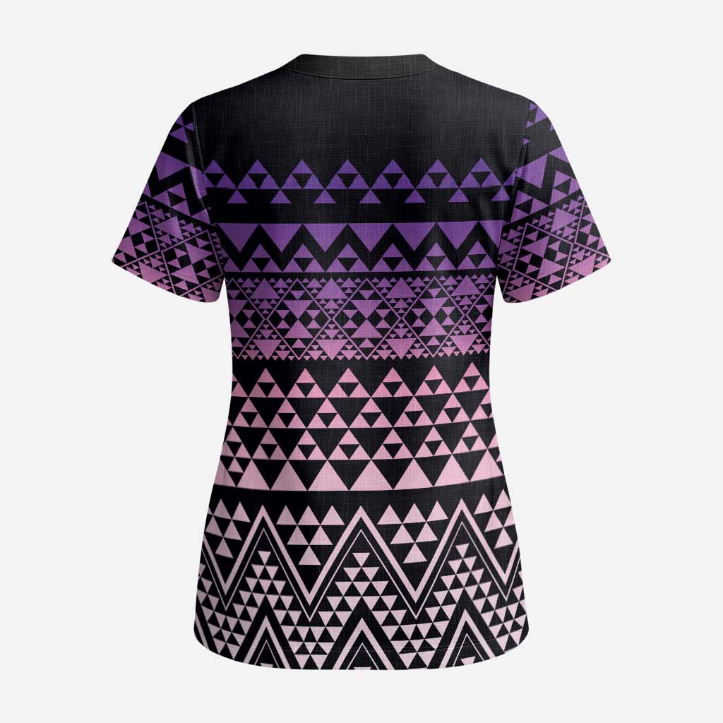 Maori Niho Taniwha Te Wheiao Scrub Top Waiporoporo - Aussie Hoodie