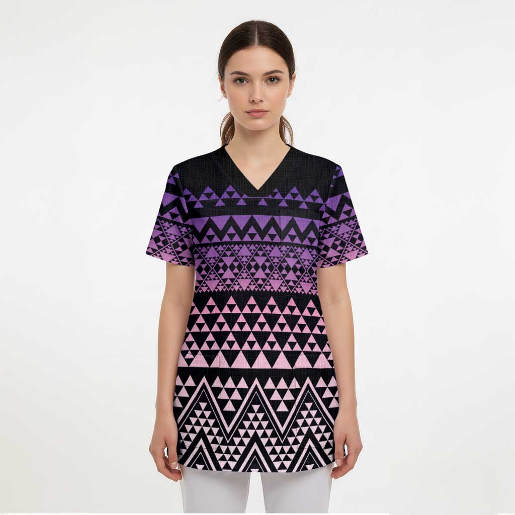 Maori Niho Taniwha Te Wheiao Scrub Top Waiporoporo - Aussie Hoodie