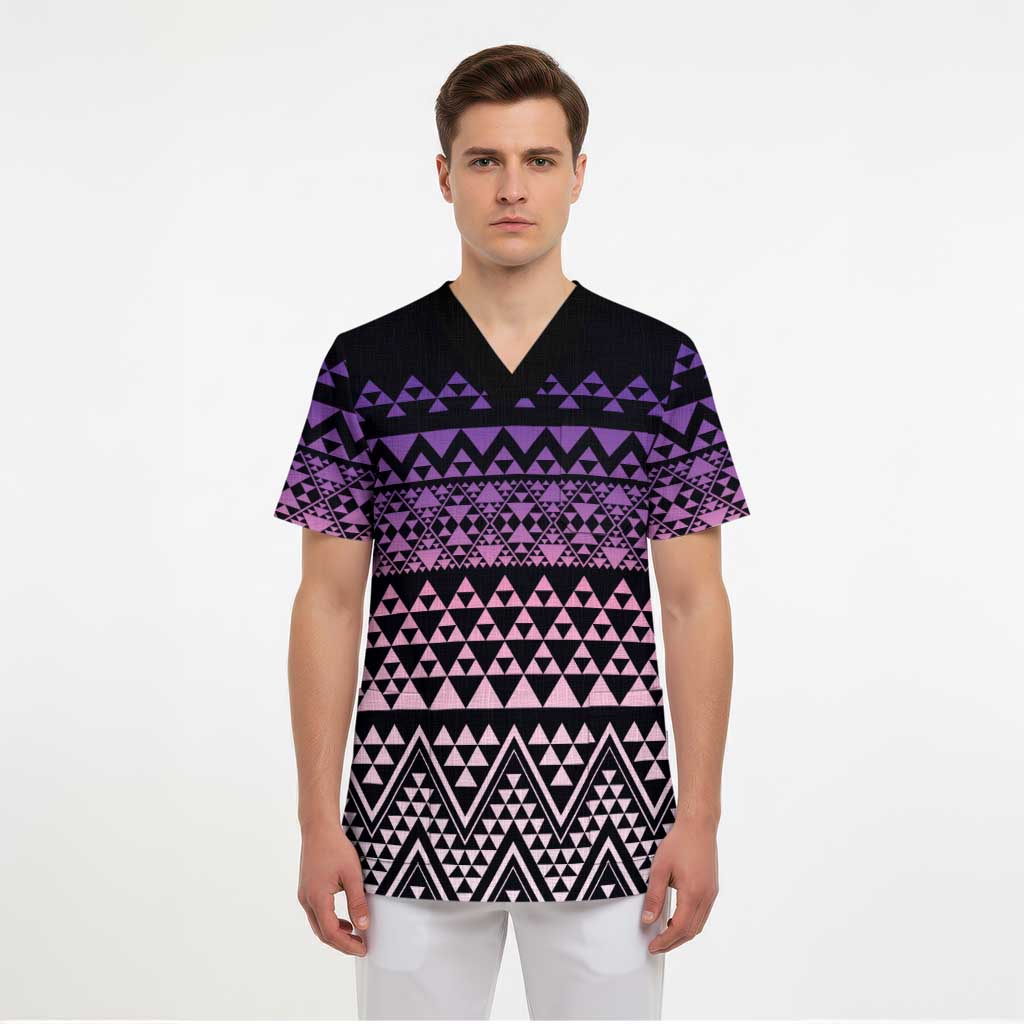 Maori Niho Taniwha Te Wheiao Scrub Top Waiporoporo - Aussie Hoodie