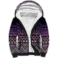 Maori Niho Taniwha Te Wheiao Sherpa Hoodie Waiporoporo - Aussie Hoodie