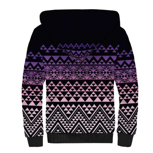 Maori Niho Taniwha Te Wheiao Sherpa Hoodie Waiporoporo - Aussie Hoodie