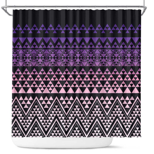 Maori Niho Taniwha Te Wheiao Shower Curtain Waiporoporo - Aussie Hoodie