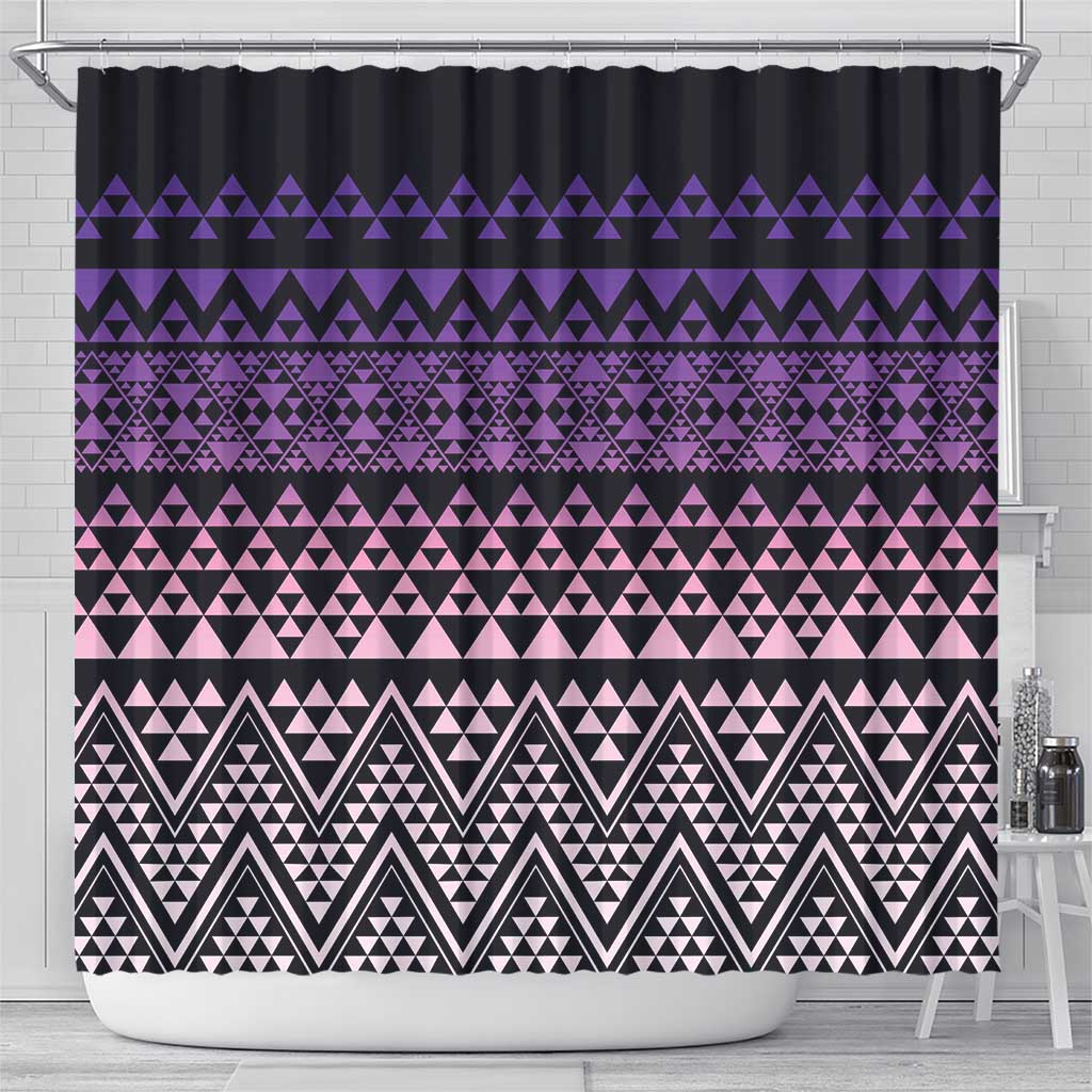 Maori Niho Taniwha Te Wheiao Shower Curtain Waiporoporo - Aussie Hoodie