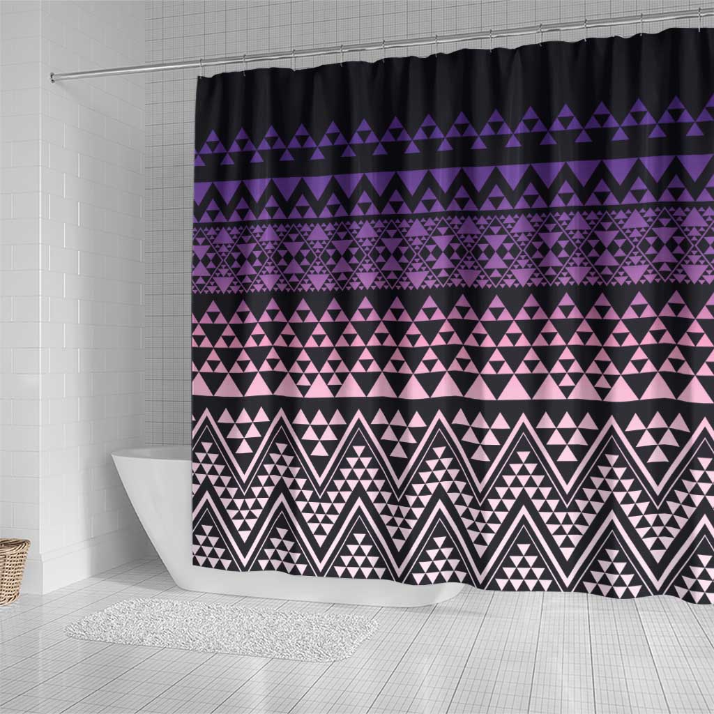 Maori Niho Taniwha Te Wheiao Shower Curtain Waiporoporo - Aussie Hoodie