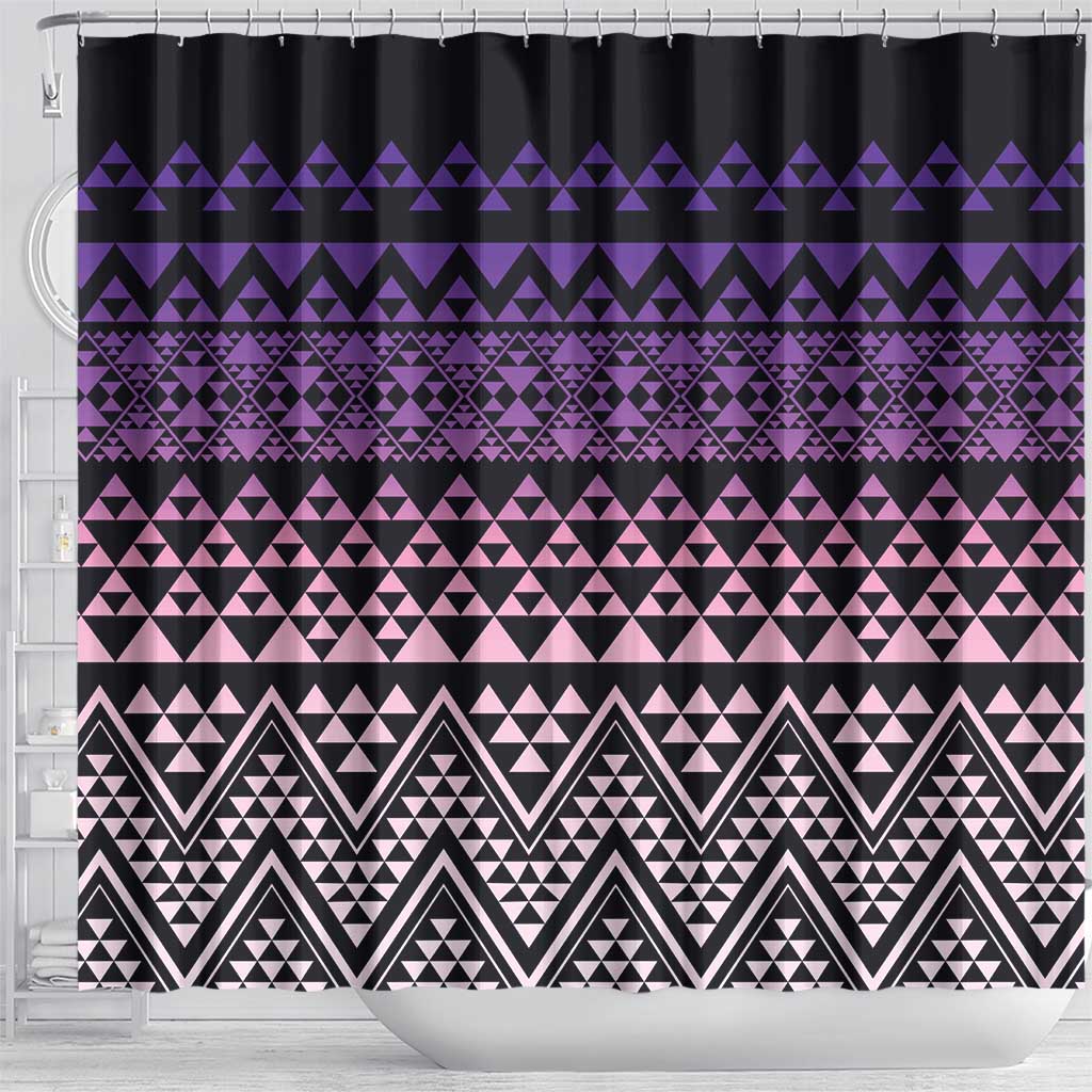 Maori Niho Taniwha Te Wheiao Shower Curtain Waiporoporo - Aussie Hoodie