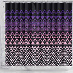 Maori Niho Taniwha Te Wheiao Shower Curtain Waiporoporo - Aussie Hoodie