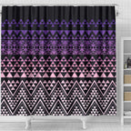 Maori Niho Taniwha Te Wheiao Shower Curtain Waiporoporo - Aussie Hoodie