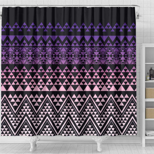 Maori Niho Taniwha Te Wheiao Shower Curtain Waiporoporo - Aussie Hoodie