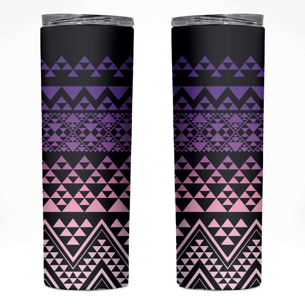 Maori Niho Taniwha Te Wheiao Skinny Tumbler Waiporoporo - Aussie Hoodie