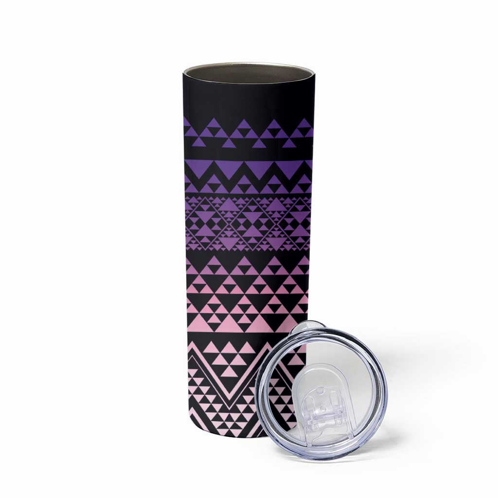 Maori Niho Taniwha Te Wheiao Skinny Tumbler Waiporoporo - Aussie Hoodie