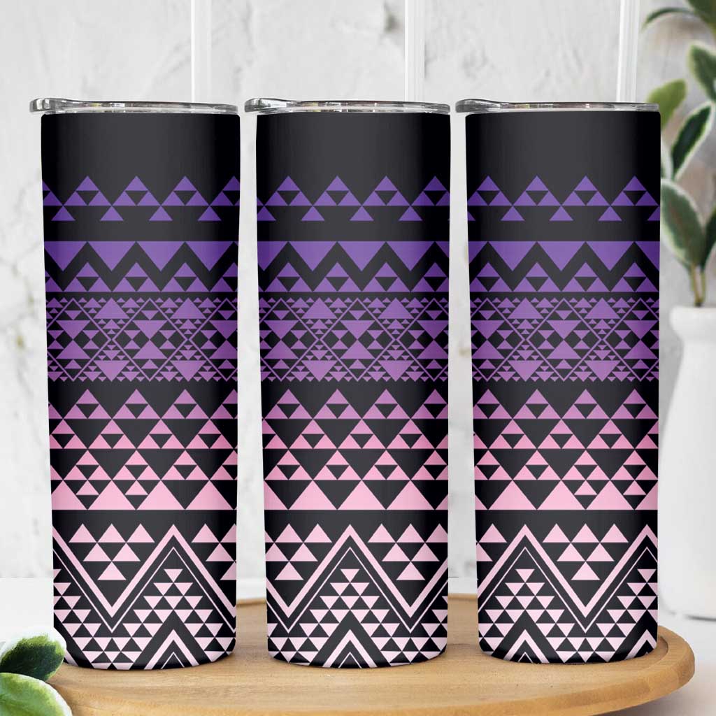 Maori Niho Taniwha Te Wheiao Skinny Tumbler Waiporoporo - Aussie Hoodie