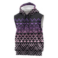 Maori Niho Taniwha Te Wheiao Sleeveless Hoodie Waiporoporo - Aussie Hoodie