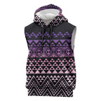 Maori Niho Taniwha Te Wheiao Sleeveless Hoodie Waiporoporo - Aussie Hoodie