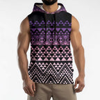Maori Niho Taniwha Te Wheiao Sleeveless Hoodie Waiporoporo - Aussie Hoodie