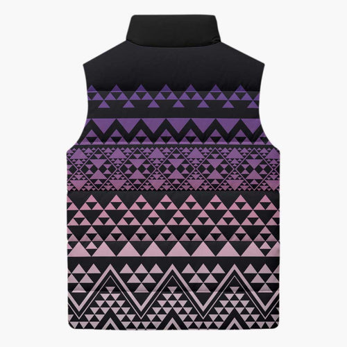Maori Niho Taniwha Te Wheiao Sleeveless Puffer Jacket Waiporoporo - Aussie Hoodie