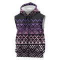 Maori Niho Taniwha Te Wheiao Sleeveless Zip Hoodie Waiporoporo LT7