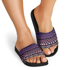 Maori Niho Taniwha Te Wheiao Slide Sandals Waiporoporo - Aussie Hoodie
