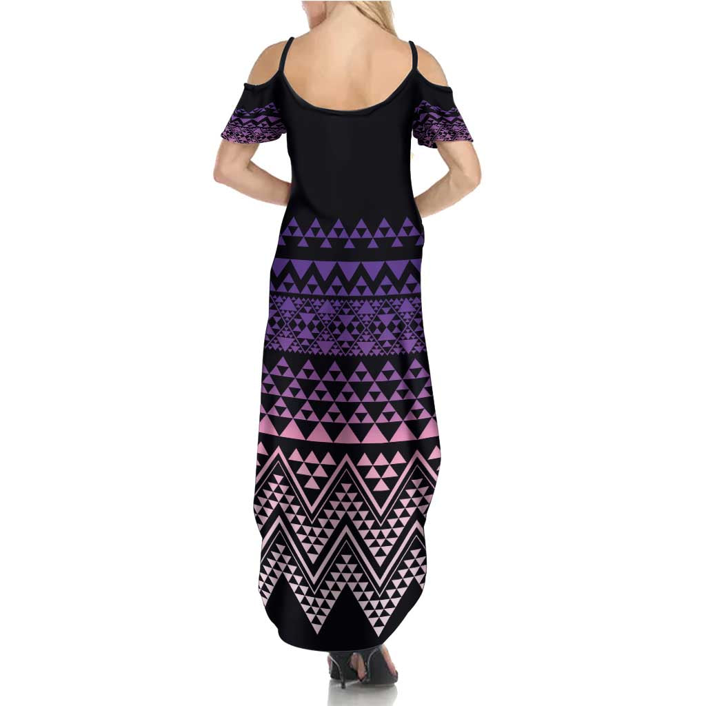 Maori Niho Taniwha Te Wheiao Summer Maxi Dress Waiporoporo - Aussie Hoodie