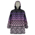 Maori Niho Taniwha Te Wheiao Wearable Blanket Hoodie Waiporoporo - Aussie Hoodie