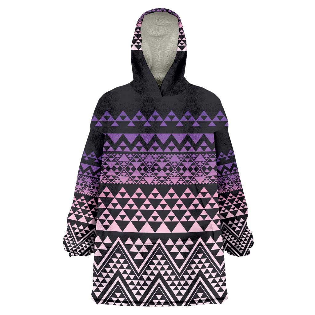 Maori Niho Taniwha Te Wheiao Wearable Blanket Hoodie Waiporoporo - Aussie Hoodie
