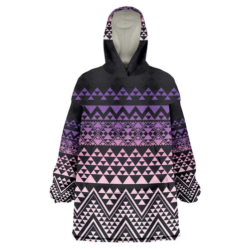 Maori Niho Taniwha Te Wheiao Wearable Blanket Hoodie Waiporoporo - Aussie Hoodie