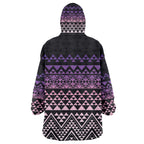 Maori Niho Taniwha Te Wheiao Wearable Blanket Hoodie Waiporoporo - Aussie Hoodie