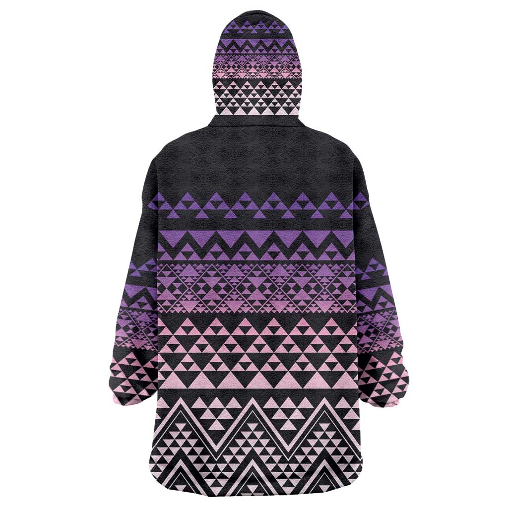 Maori Niho Taniwha Te Wheiao Wearable Blanket Hoodie Waiporoporo - Aussie Hoodie