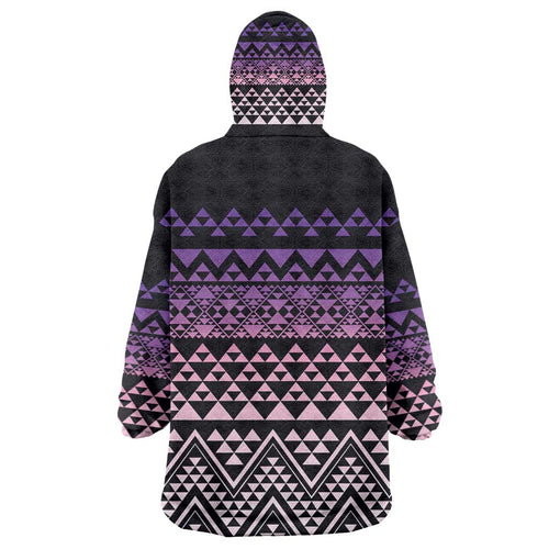 Maori Niho Taniwha Te Wheiao Wearable Blanket Hoodie Waiporoporo - Aussie Hoodie