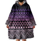Maori Niho Taniwha Te Wheiao Wearable Blanket Hoodie Waiporoporo - Aussie Hoodie