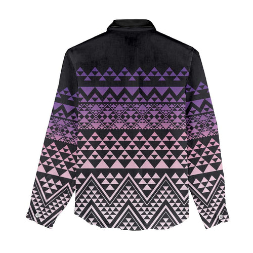 Maori Niho Taniwha Te Wheiao Women Casual Shirt Waiporoporo - Aussie Hoodie