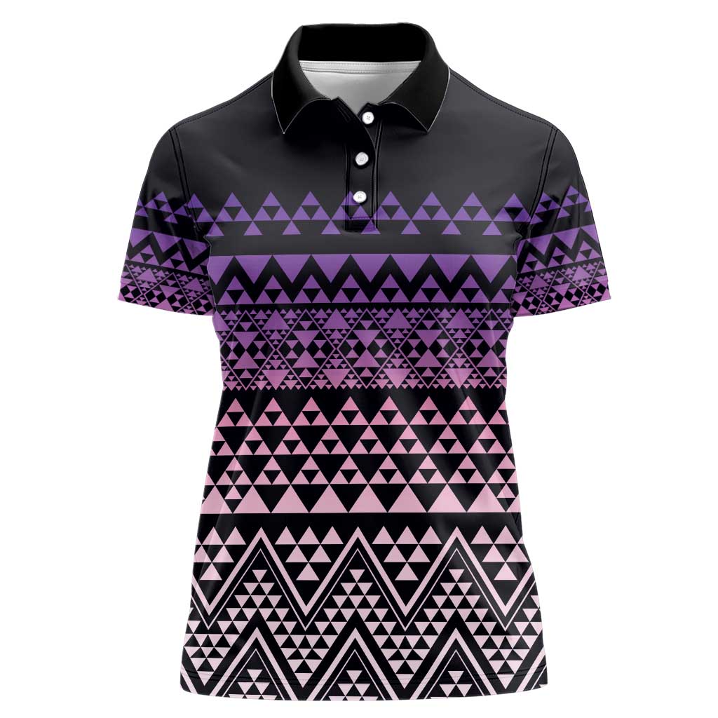 Maori Niho Taniwha Te Wheiao Women Polo Shirt Waiporoporo - Aussie Hoodie