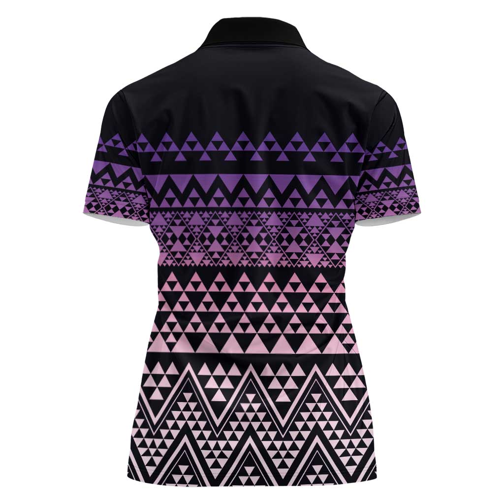 Maori Niho Taniwha Te Wheiao Women Polo Shirt Waiporoporo - Aussie Hoodie
