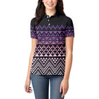 Maori Niho Taniwha Te Wheiao Women Polo Shirt Waiporoporo - Aussie Hoodie