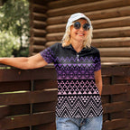 Maori Niho Taniwha Te Wheiao Women Polo Shirt Waiporoporo - Aussie Hoodie