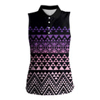 Maori Niho Taniwha Te Wheiao Women Sleeveless Polo Shirt Waiporoporo - Aussie Hoodie