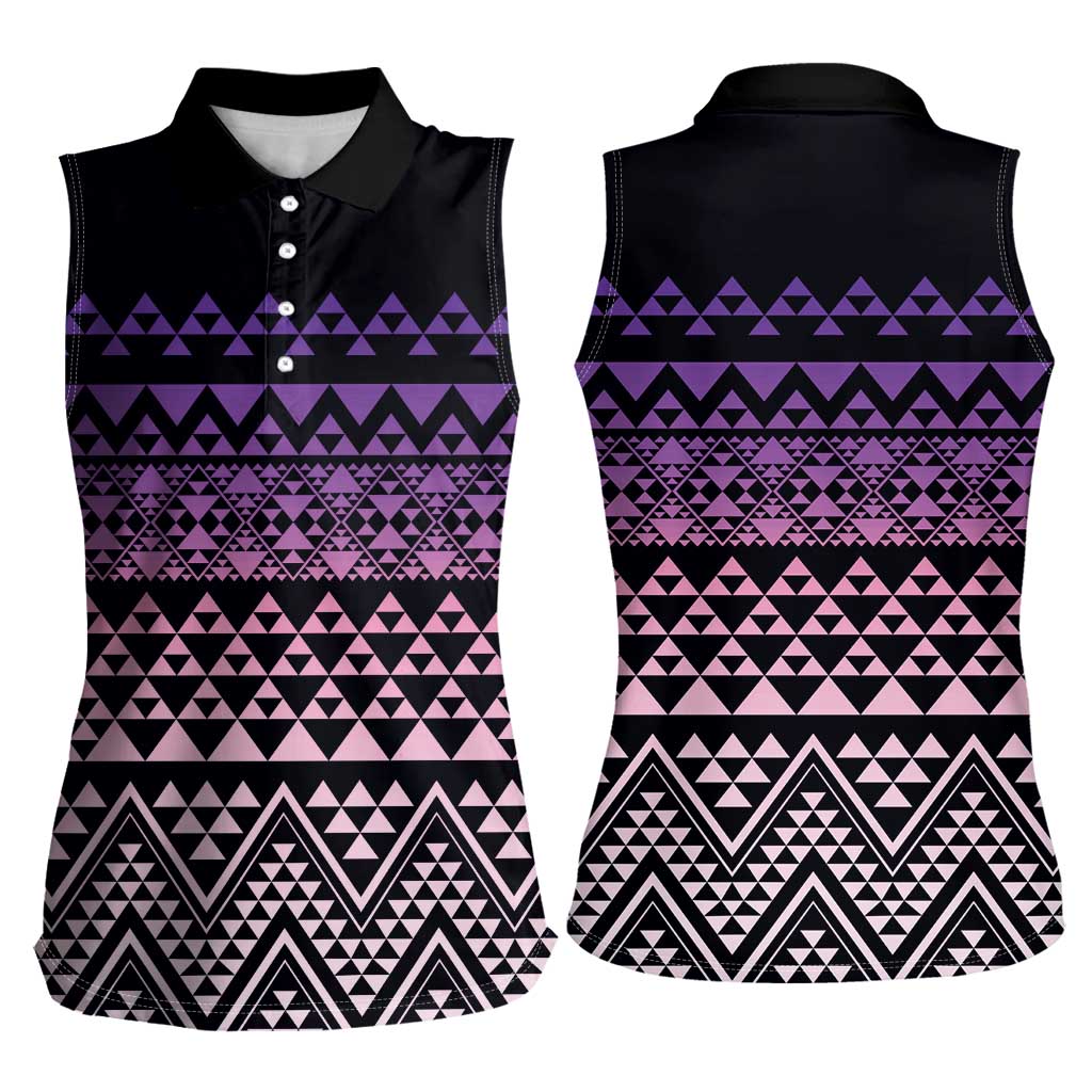 Maori Niho Taniwha Te Wheiao Women Sleeveless Polo Shirt Waiporoporo - Aussie Hoodie