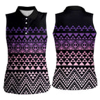 Maori Niho Taniwha Te Wheiao Women Sleeveless Polo Shirt Waiporoporo - Aussie Hoodie