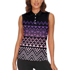Maori Niho Taniwha Te Wheiao Women Sleeveless Polo Shirt Waiporoporo - Aussie Hoodie