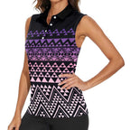 Maori Niho Taniwha Te Wheiao Women Sleeveless Polo Shirt Waiporoporo - Aussie Hoodie