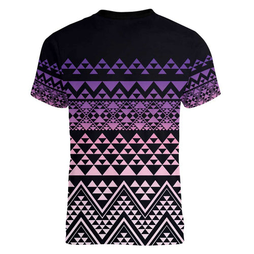 Maori Niho Taniwha Te Wheiao Women V-Neck T-Shirt Waiporoporo - Aussie Hoodie