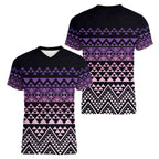 Maori Niho Taniwha Te Wheiao Women V-Neck T-Shirt Waiporoporo - Aussie Hoodie