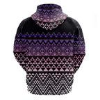 Maori Niho Taniwha Te Wheiao Zip Hoodie Waiporoporo - Aussie Hoodie