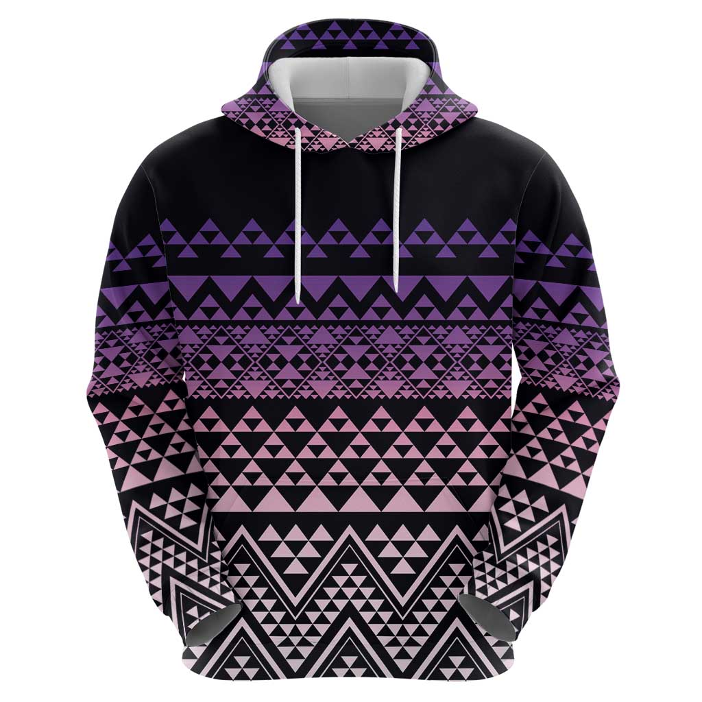 Maori Niho Taniwha Te Wheiao Zip Hoodie Waiporoporo - Aussie Hoodie