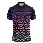 Maori Niho Taniwha Te Wheiao Zipper Polo Shirt Waiporoporo - Aussie Hoodie