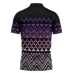 Maori Niho Taniwha Te Wheiao Zipper Polo Shirt Waiporoporo - Aussie Hoodie