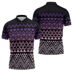 Maori Niho Taniwha Te Wheiao Zipper Polo Shirt Waiporoporo - Aussie Hoodie